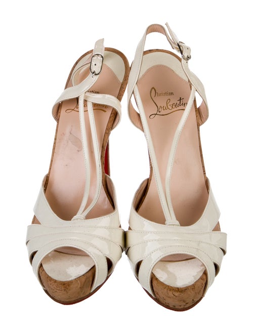 Christian Louboutin Patent Leather Slingback Pumps