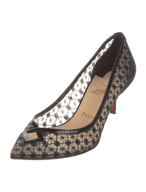 Christian Louboutin Mesh Lace Pattern Pumps