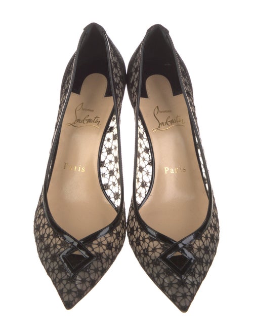 Christian Louboutin Mesh Lace Pattern Pumps