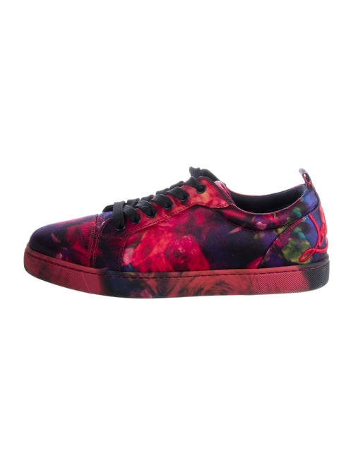 Christian Louboutin Printed Embroidered Accent Sneakers