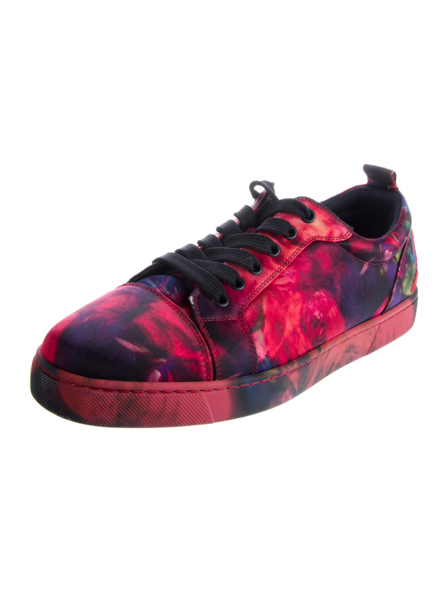 Christian Louboutin Printed Embroidered Accent Sneakers