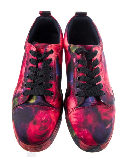 Christian Louboutin Printed Embroidered Accent Sneakers