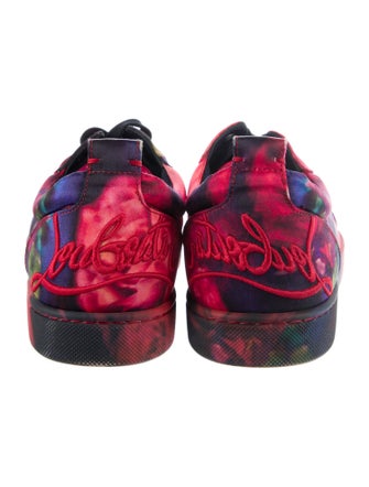 Christian Louboutin Printed Embroidered Accent Sneakers