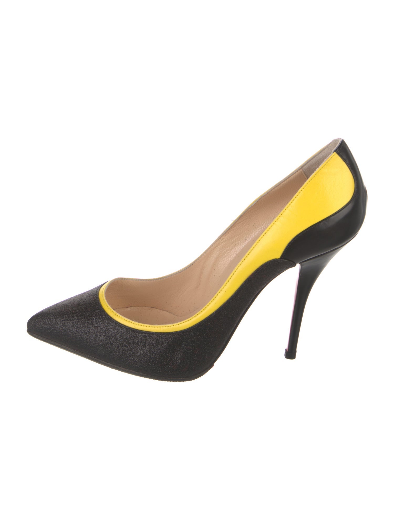 Christian Louboutin Glitter Colorblock Pattern Pumps