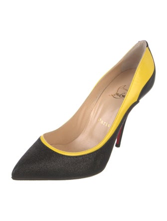 Christian Louboutin Glitter Colorblock Pattern Pumps