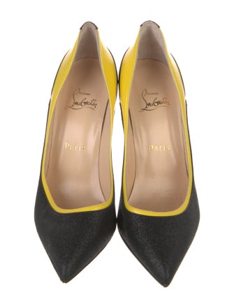 Christian Louboutin Glitter Colorblock Pattern Pumps