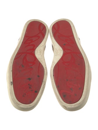Christian Louboutin Leather Colorblock Pattern Sneakers