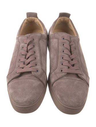 Christian Louboutin Suede Grosgrain Trim Sneakers
