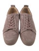 Christian Louboutin Suede Grosgrain Trim Sneakers