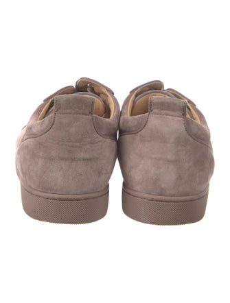 Christian Louboutin Suede Grosgrain Trim Sneakers
