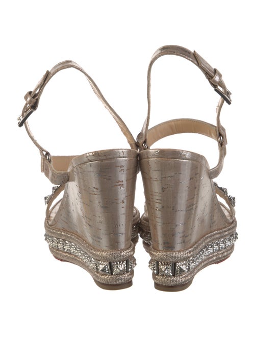 Christian Louboutin Leather Studded Accents Espadrilles