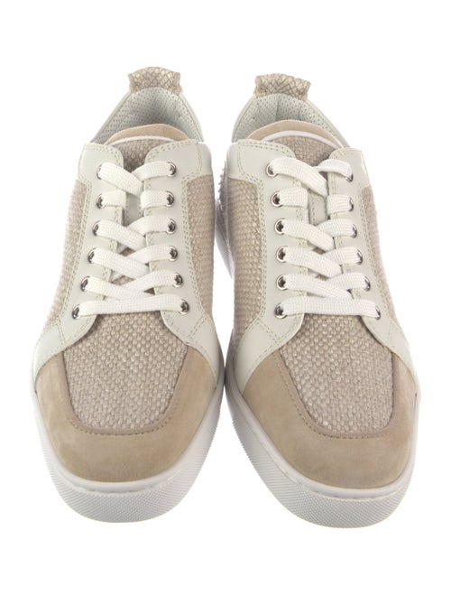 Christian Louboutin Spike Accents Colorblock Pattern Sneakers