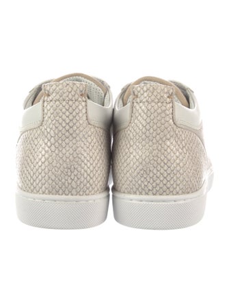 Christian Louboutin Spike Accents Colorblock Pattern Sneakers