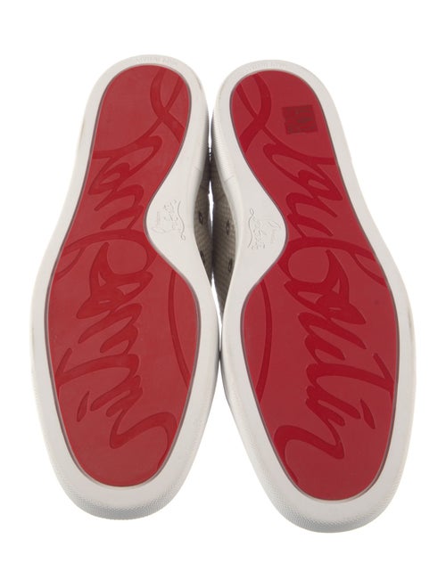 Christian Louboutin Spike Accents Colorblock Pattern Sneakers