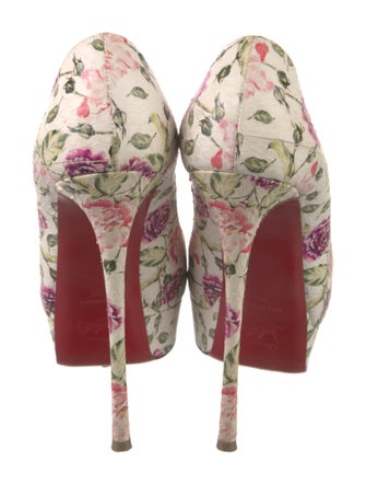 Christian Louboutin Embossed Leather Printed Pumps