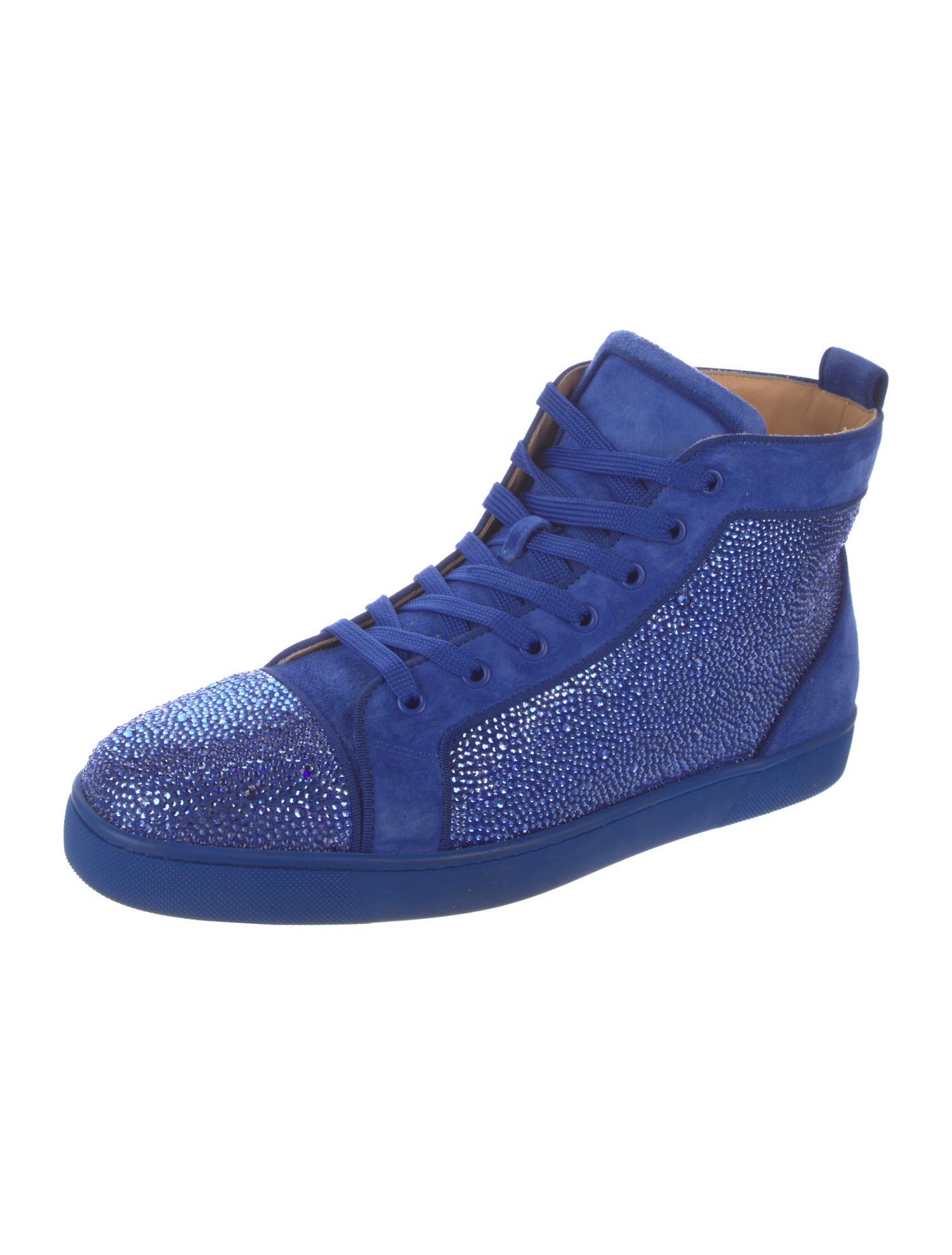 Christian Louboutin Suede Crystal Embellishments Sneakers