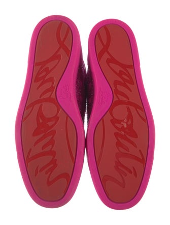 Christian Louboutin Suede Colorblock Pattern Sneakers