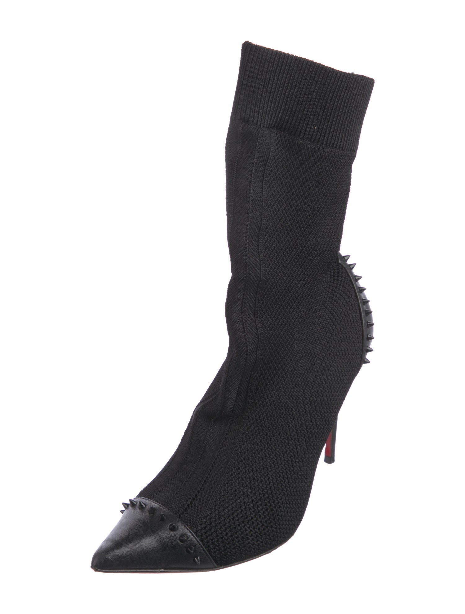 Christian Louboutin Spike Accents Studded Accents Sock Boots