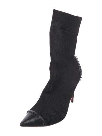 Christian Louboutin Spike Accents Studded Accents Sock Boots
