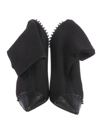 Christian Louboutin Spike Accents Studded Accents Sock Boots