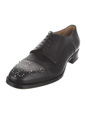 Christian Louboutin Leather Studded Accents Derby Shoes