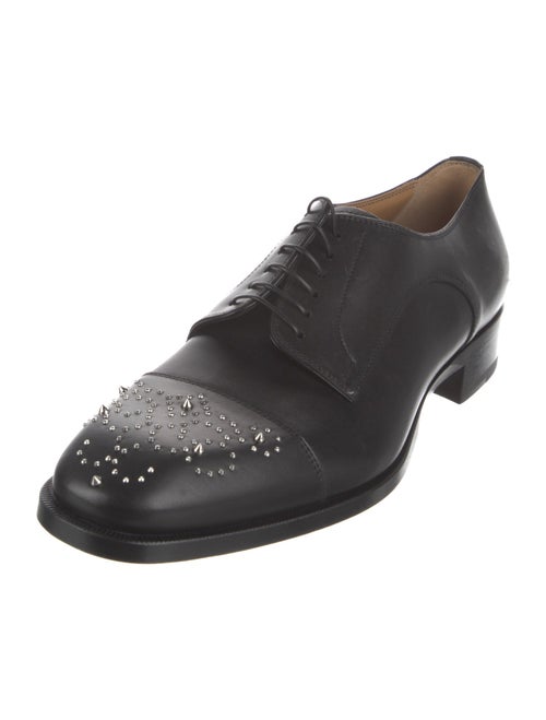 Christian Louboutin Leather Studded Accents Derby Shoes