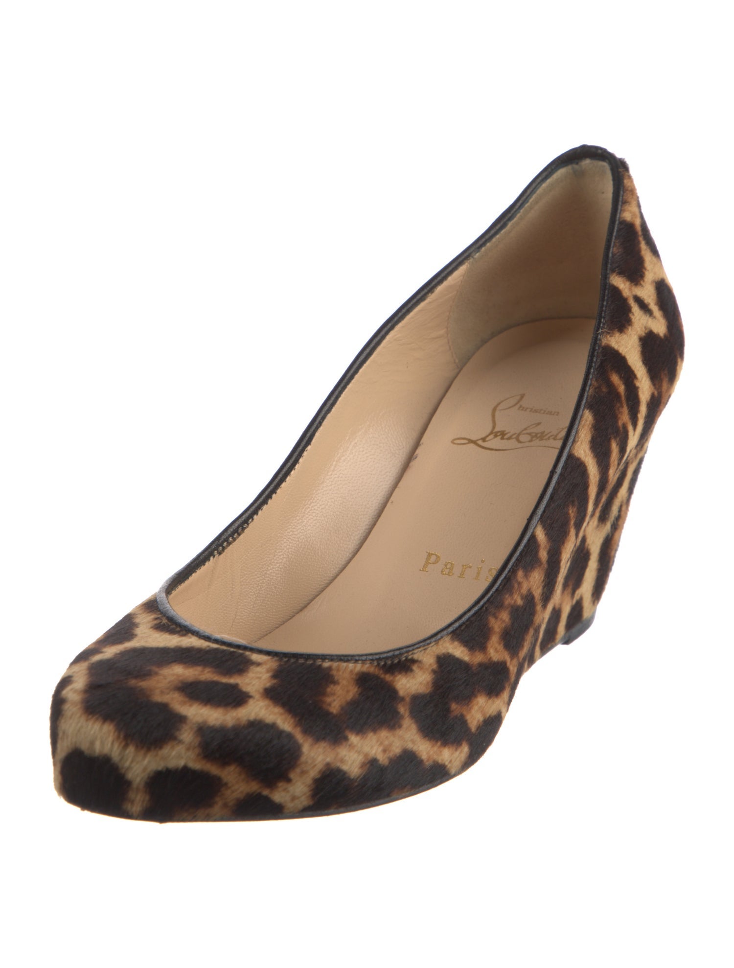 Christian Louboutin Calf Hair Animal Print Pumps