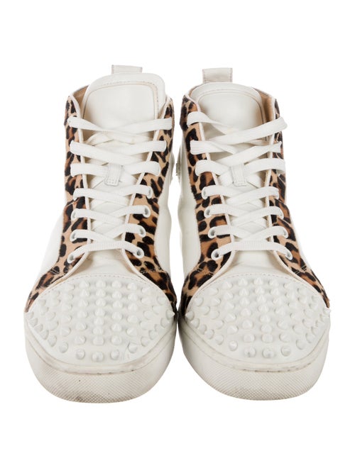 Christian Louboutin Spike Accents Leather Sneakers