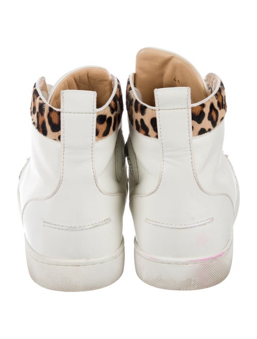 Christian Louboutin Spike Accents Leather Sneakers