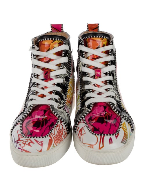 Christian Louboutin Patent Leather Printed Sneakers