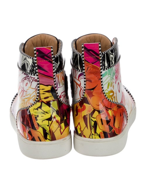 Christian Louboutin Patent Leather Printed Sneakers