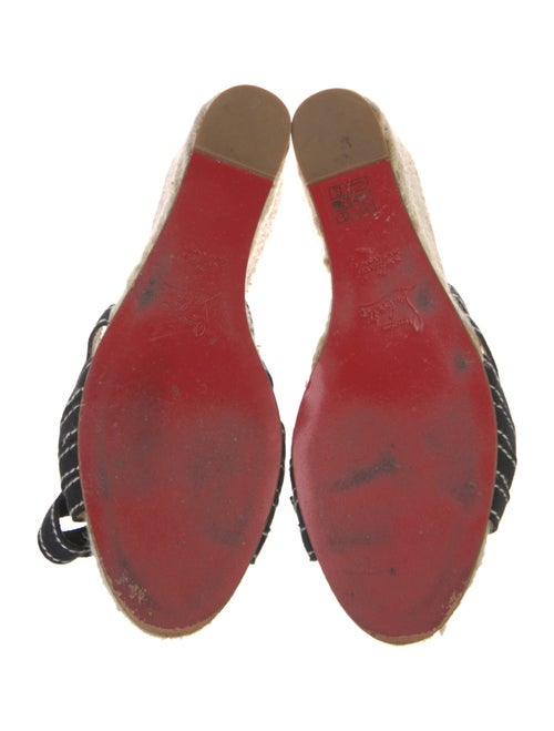 Christian Louboutin Jute Colorblock Pattern Espadrilles