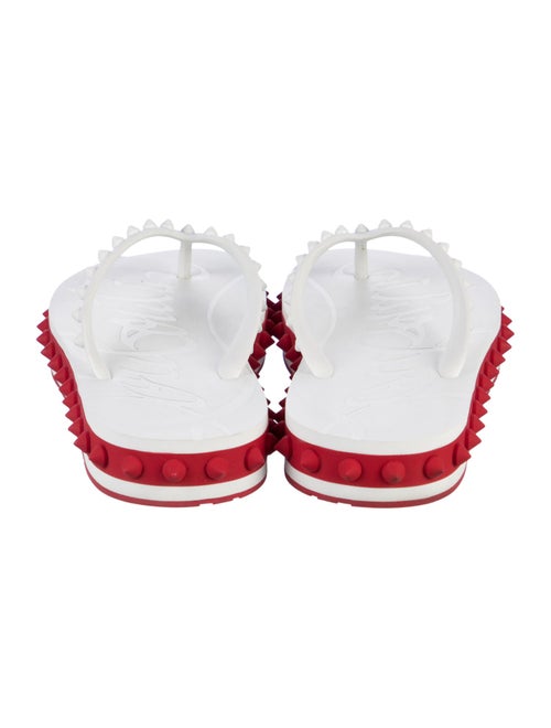 Christian Louboutin Spike Accents Rubber Flip Flops