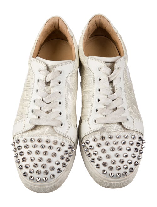 Christian Louboutin Spike Accents Leather Sneakers