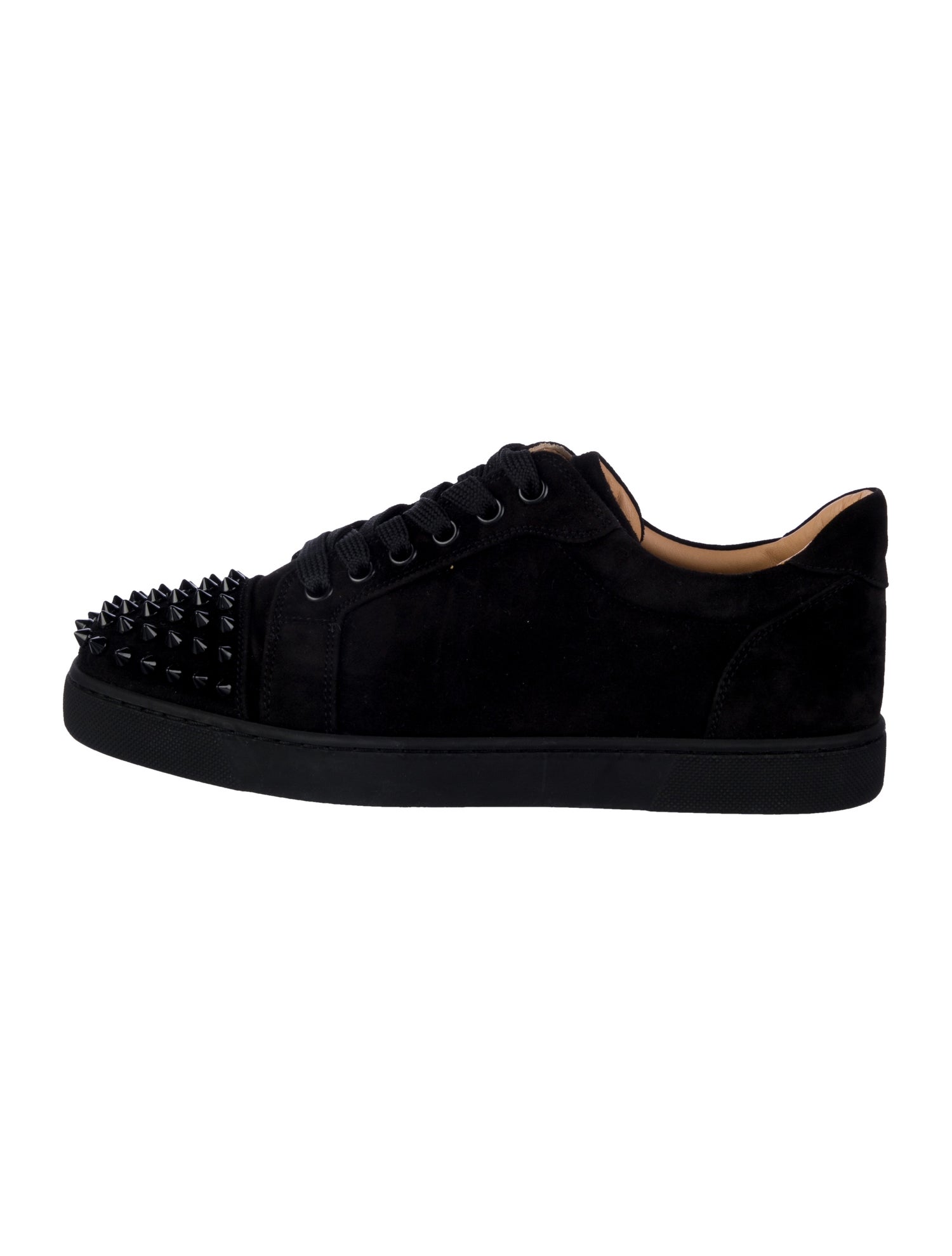 Christian Louboutin Spike Accents Suede Sneakers