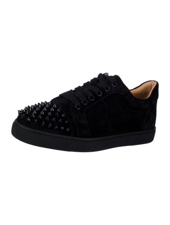 Christian Louboutin Spike Accents Suede Sneakers