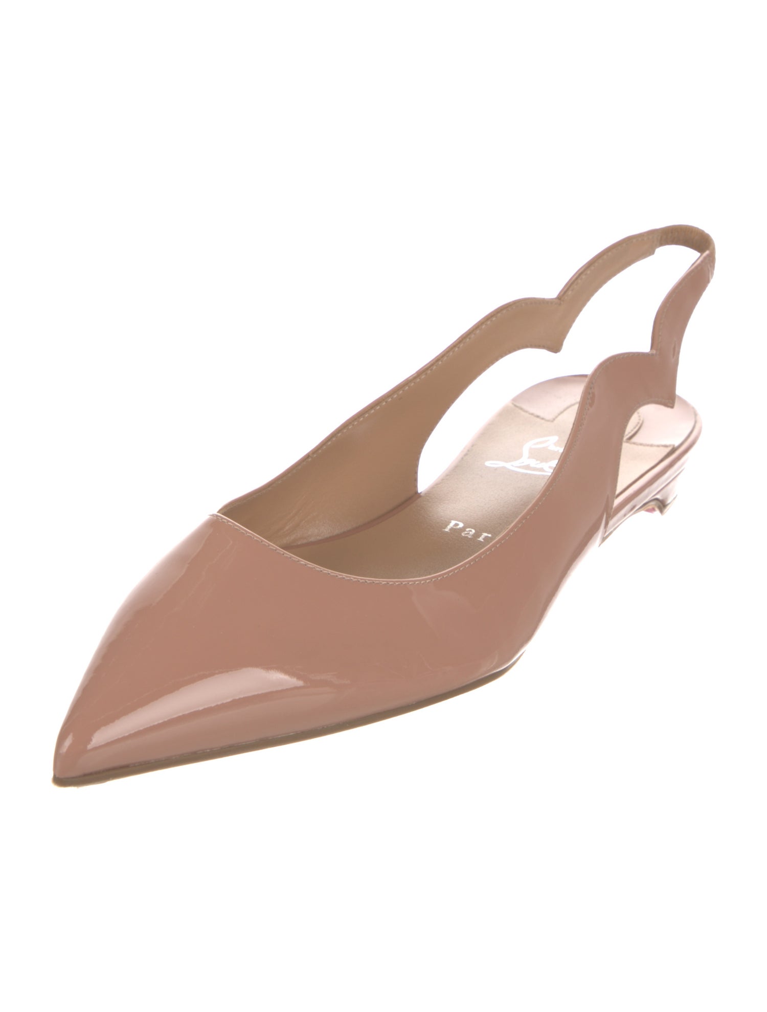 Christian Louboutin Patent Leather Slingback Flats
