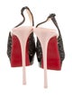 Christian Louboutin Glitter Glitter Accents Slingback Pumps