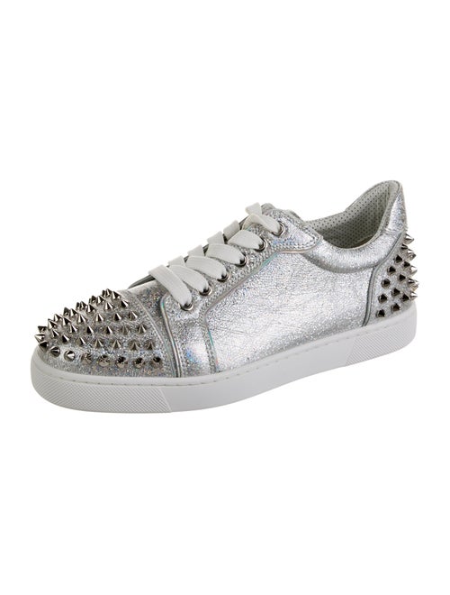 Christian Louboutin Spike Accents Leather Sneakers