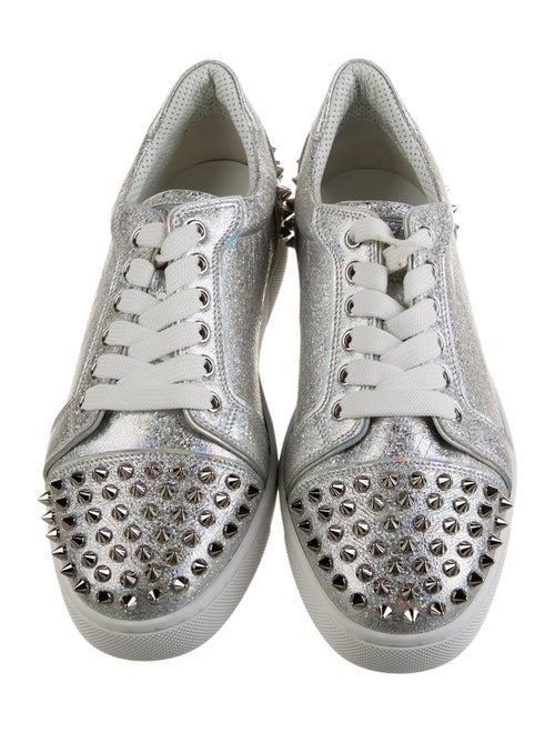 Christian Louboutin Spike Accents Leather Sneakers