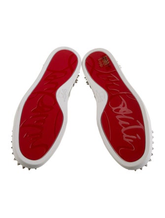 Christian Louboutin Spike Accents Leather Sneakers