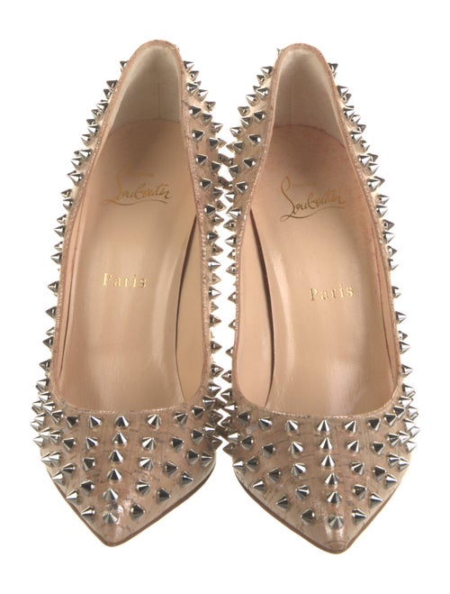Christian Louboutin Leather Studded Accents Pumps