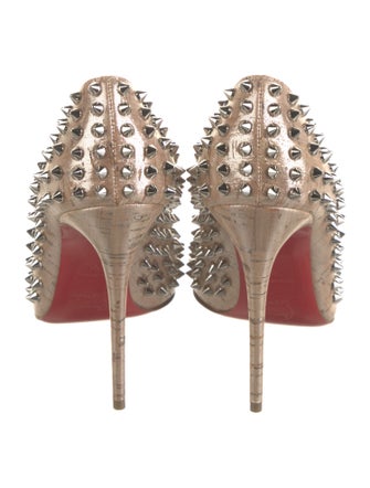Christian Louboutin Leather Studded Accents Pumps