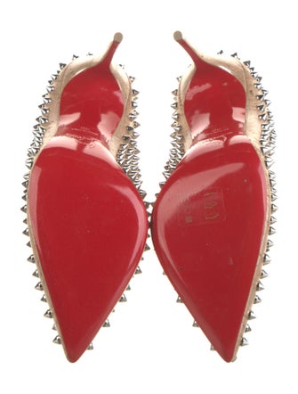 Christian Louboutin Leather Studded Accents Pumps