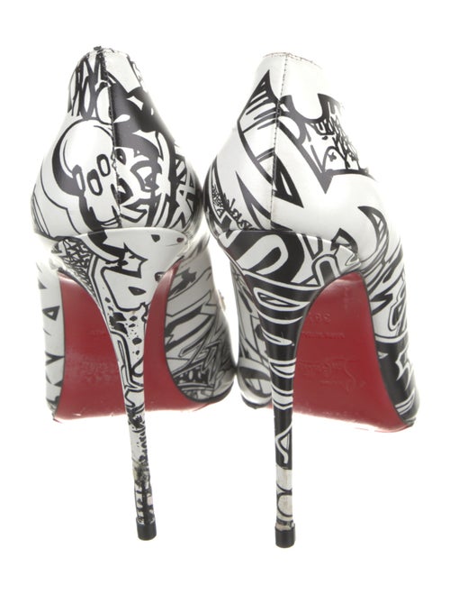 Christian Louboutin Leather Printed Slingback Pumps