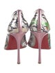 Christian Louboutin Patent Leather Printed Slingback Pumps