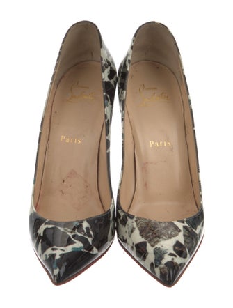 Christian Louboutin Patent Leather Printed Pumps