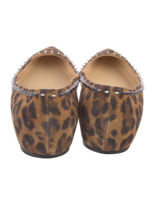 Christian Louboutin Spike Accents Suede Flats