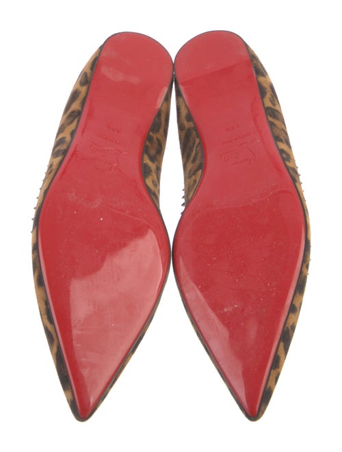 Christian Louboutin Spike Accents Suede Flats
