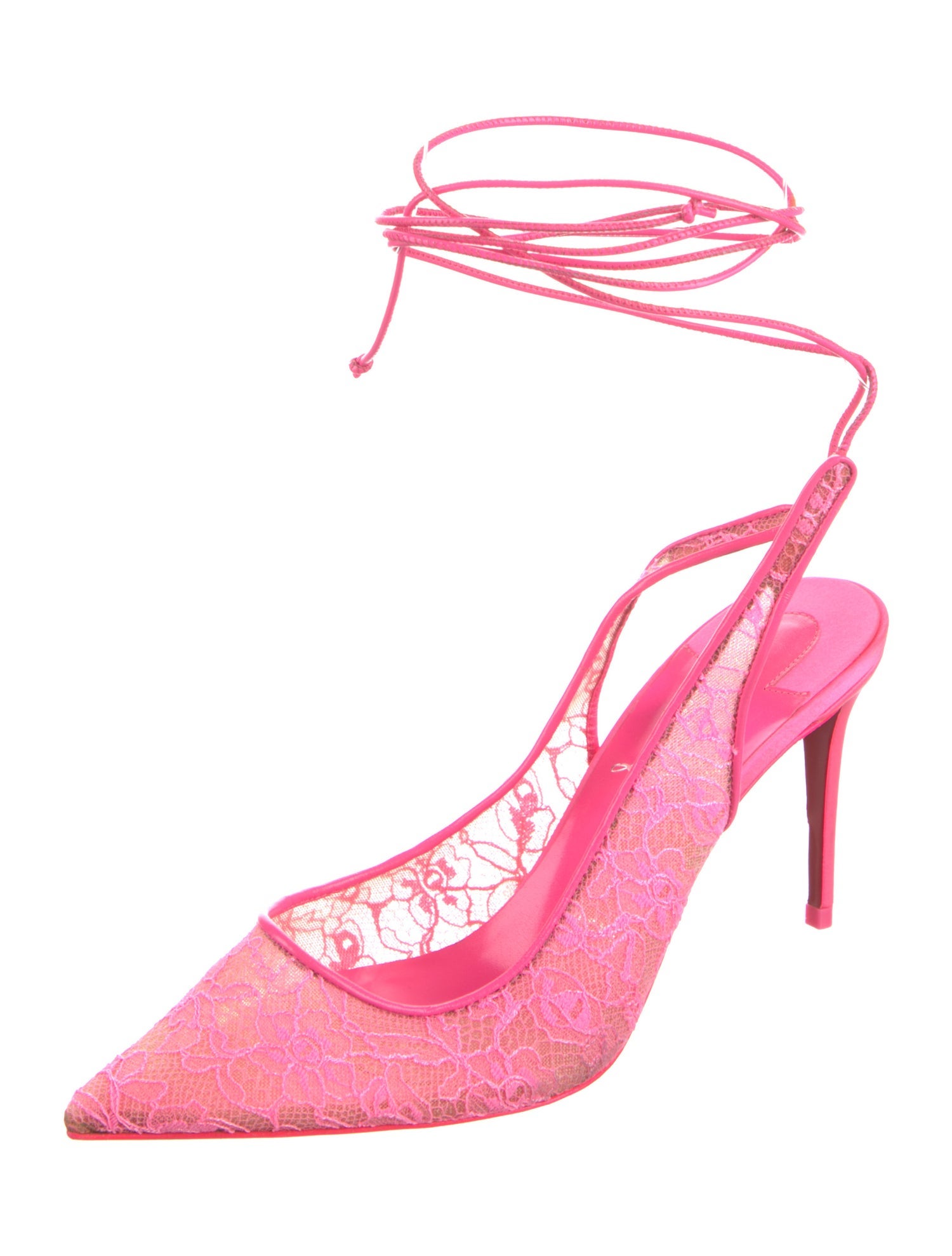 Christian Louboutin Lace Slingback Pumps